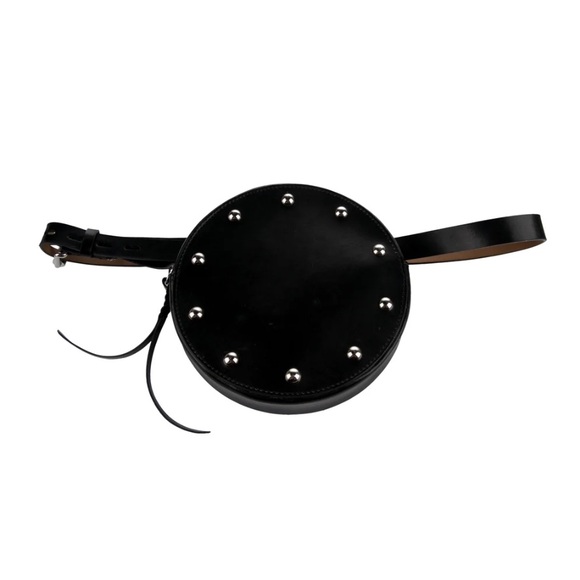 NWOT ~ REBECCA MINKOFF  Black Loki Studded Belt Bag w/front pocket - Picture 11 of 14